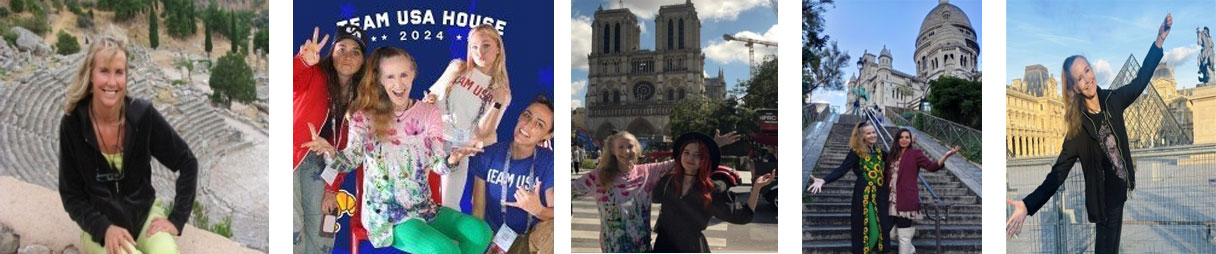 Researching the Ancient Olympic Rules in Greece; Feelin “Crazy Joy” at Paris; Suzy’s gratitude ceremonies at Notre Dame with Ukrainian journalist Daria whose 3 fem gold medalists dedicated them to their real Heroes at home; then with Mohawk Tara Marie at Sacre Coeur, both cathedrals built on powerful sacred sites, and like the Louvre Pyramid, to vastly help heal Mother Earth. 